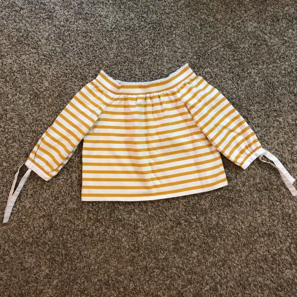 J. Crew striped off the shoulder blouse - Picture 1 of 11